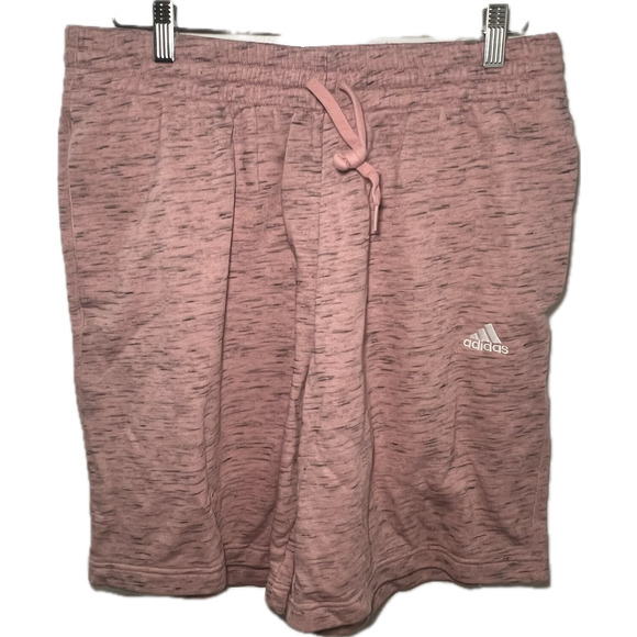 adidas Pants - Women's Adidas Pink Essentials French Terry Melange Shorts Size L